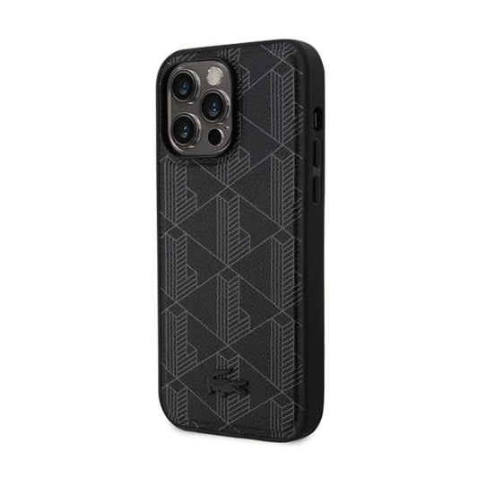Lacoste Hülle LCHMP15LPBSK Blend Monogram Schwarz – iPhone 15 Pro