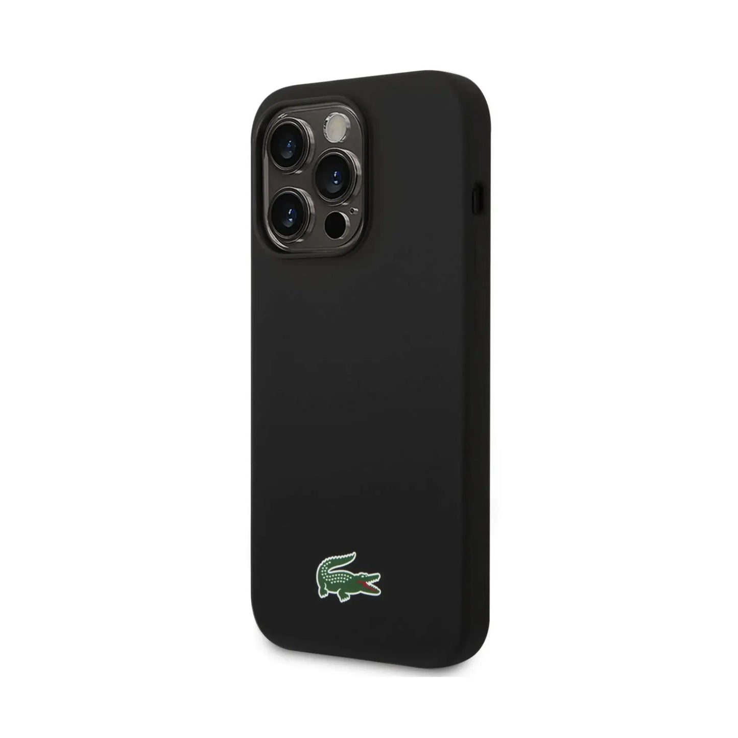 Lacoste Hülle Liquid Silicone Croc Logo MagSafe Schwarz – iPhone 15 Pro Max