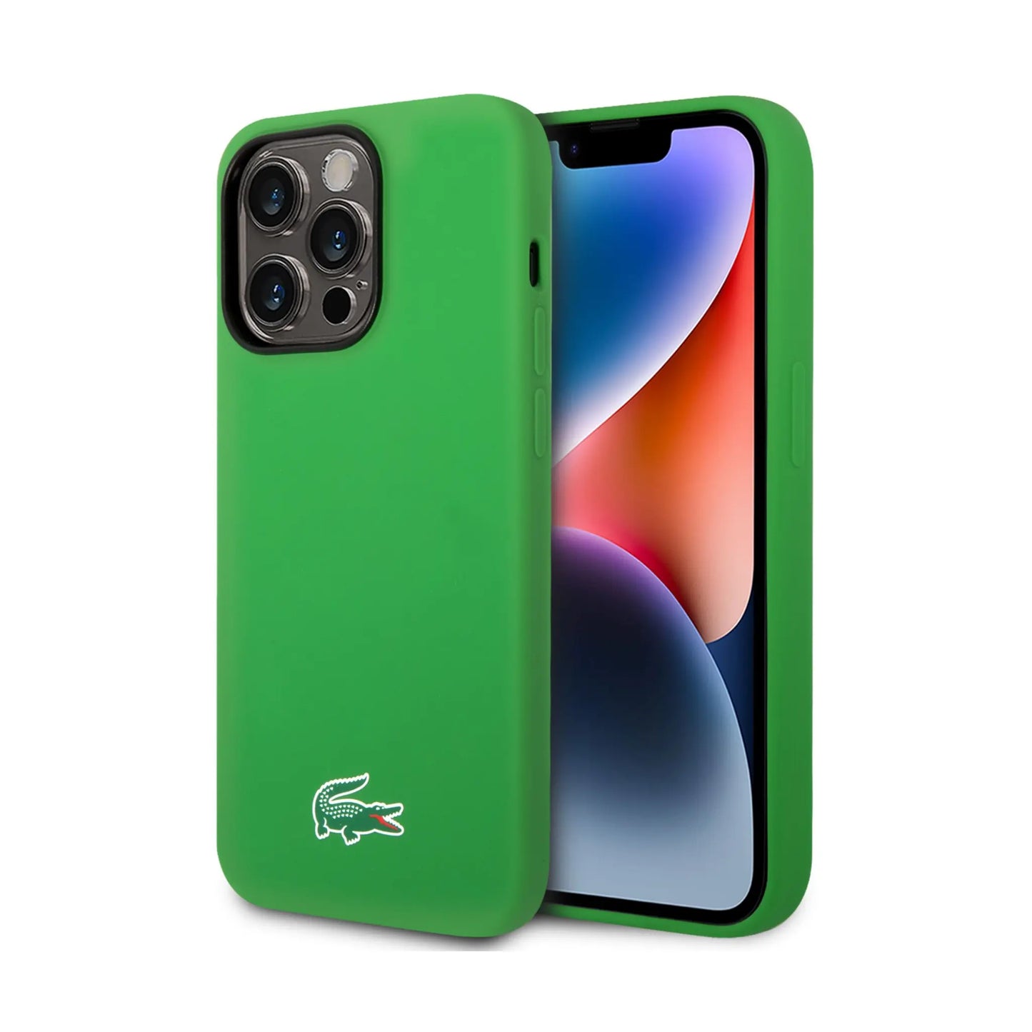 Lacoste Hülle Silicone Croc Logo MagSafe Grün – iPhone 15 Pro Max