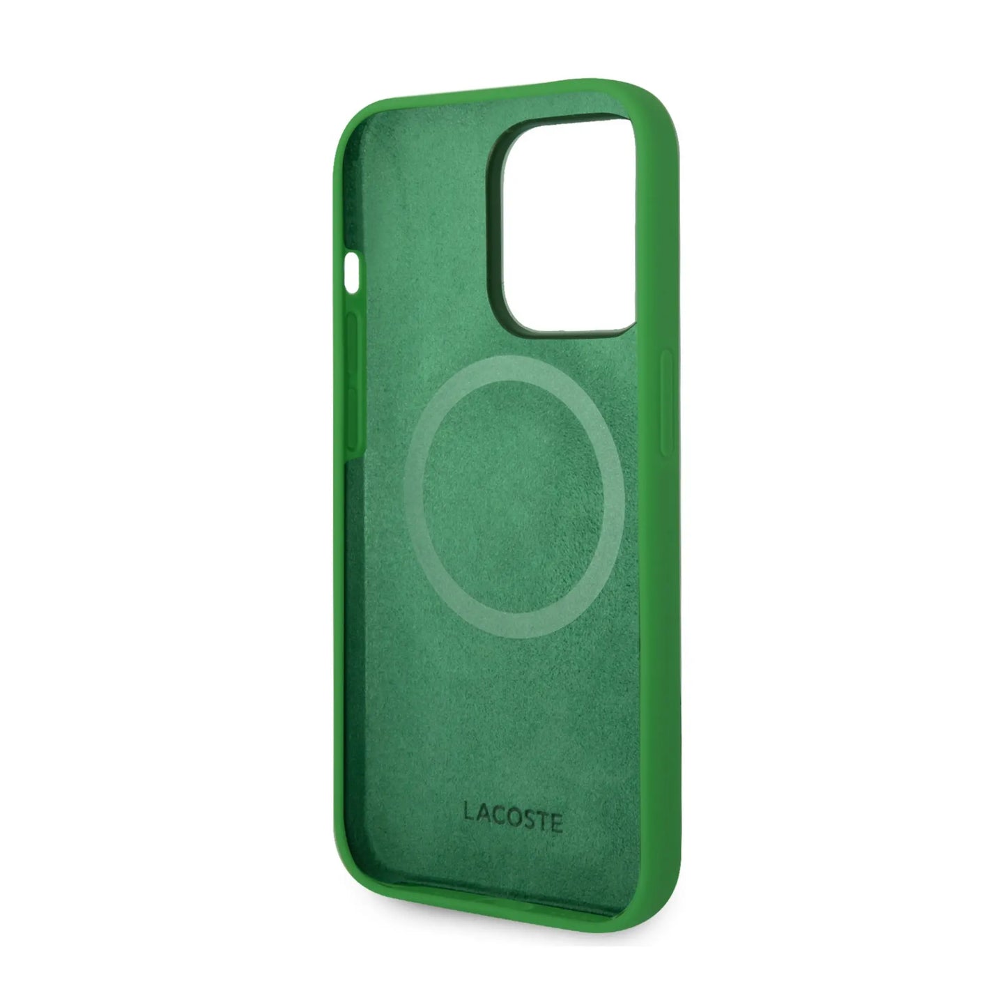 Lacoste Hülle Silicone Croc Logo MagSafe Grün – iPhone 15 Pro Max