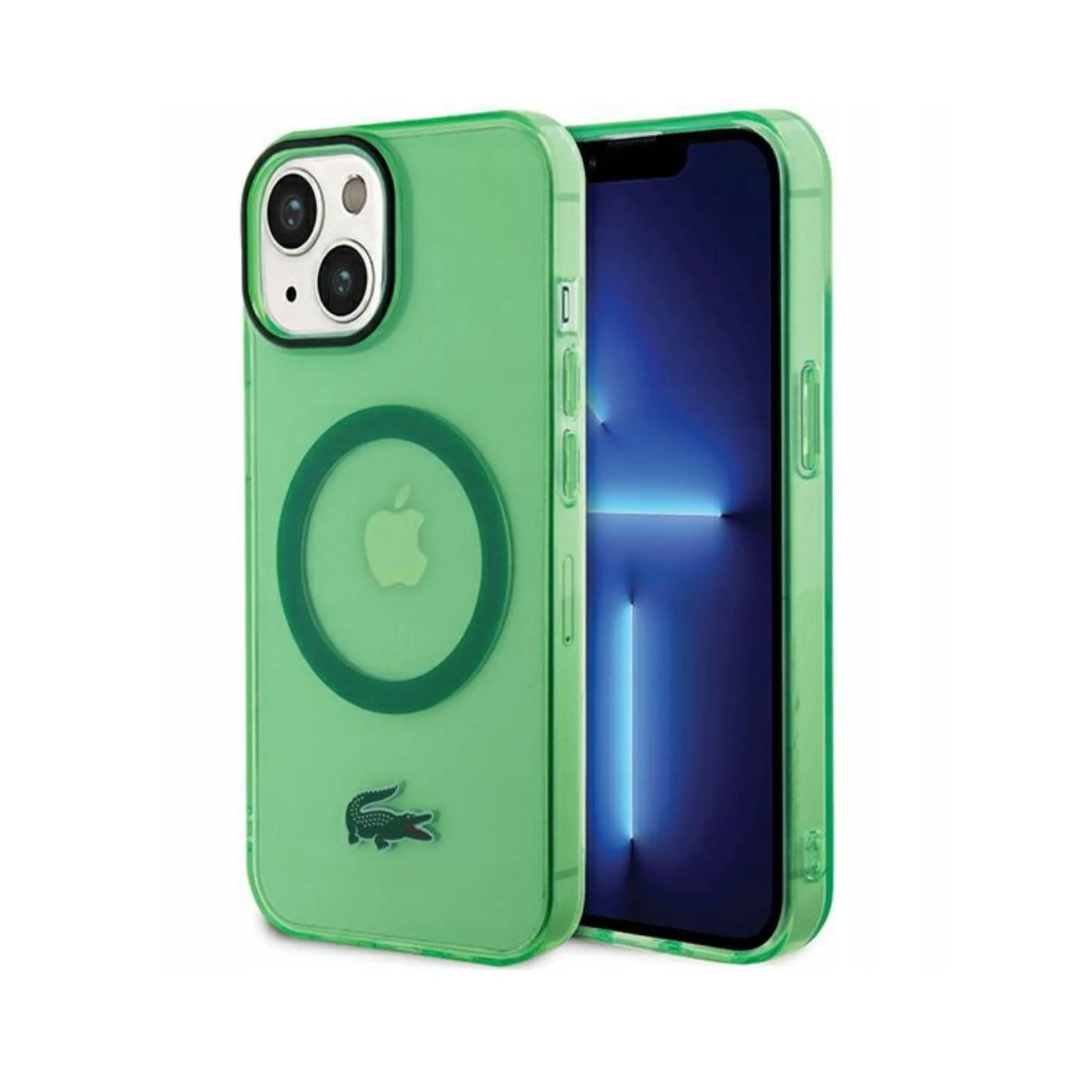 Lacoste Hülle Transparent Grün MagSafe – iPhone 15 Plus