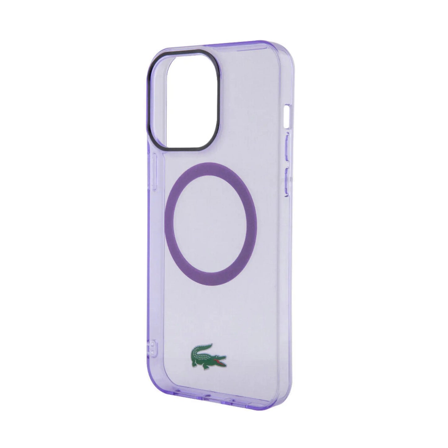 Lacoste Hülle Hardcase Iconic Crocodile Logo MagSafe Lila – iPhone 15 Pro Max