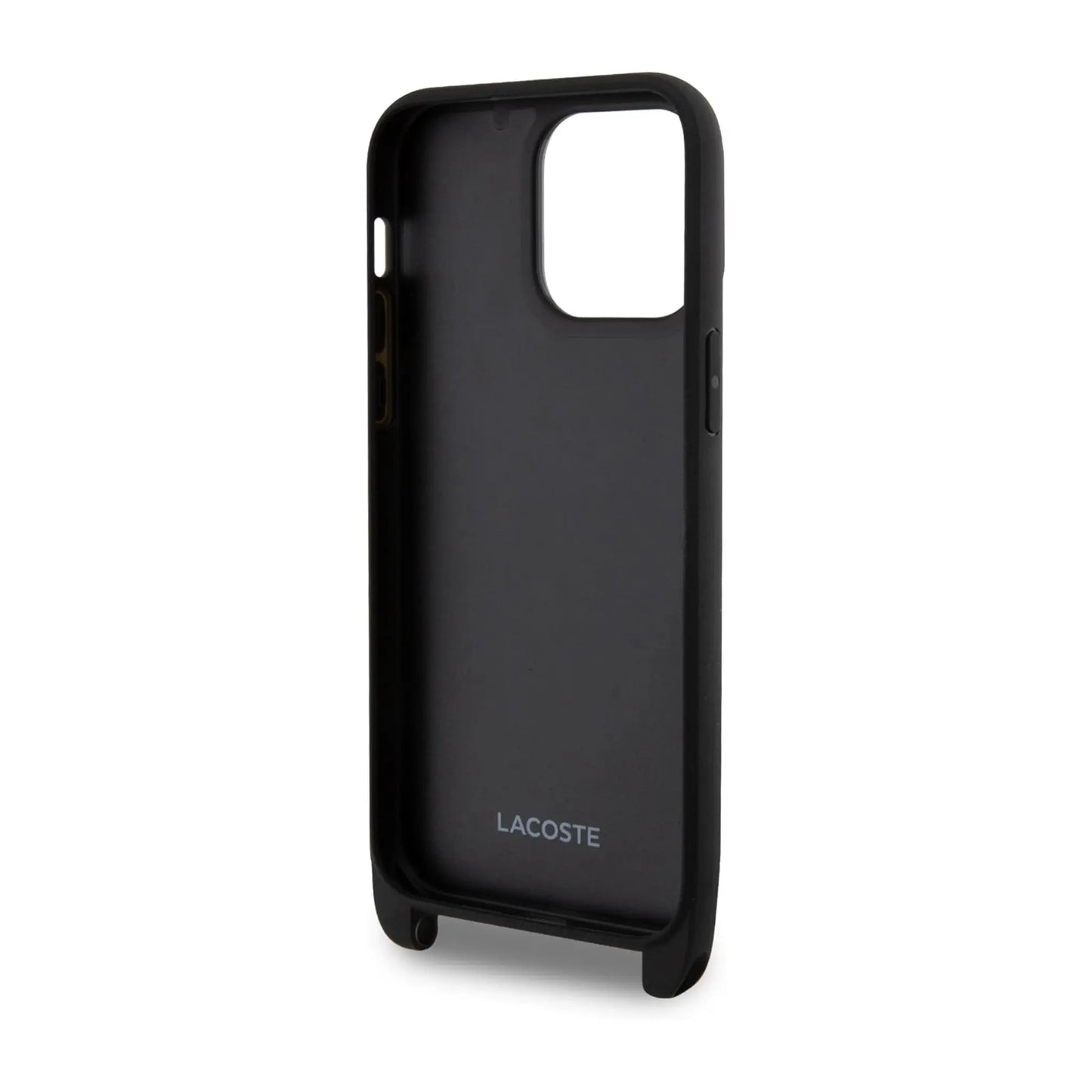 Lacoste Hülle LCHCP15XSPVCK Iconic Petit Pique Crossbody Schwarz – iPhone 15 Pro Max