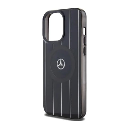 Mercedes Double Layer Hardcase Crossed Lines, Schwarz - iPhone 15 Pro