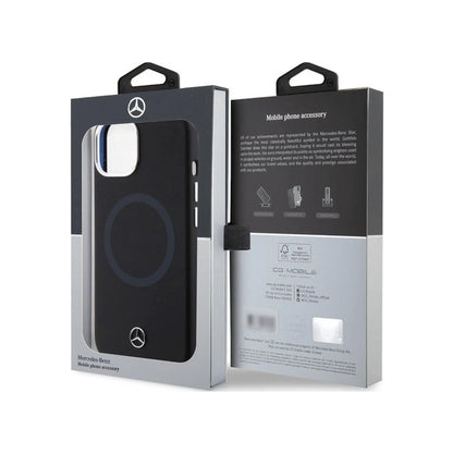 Mercedes Hülle Silicone Bicolor MagSafe Schwarz – iPhone 15