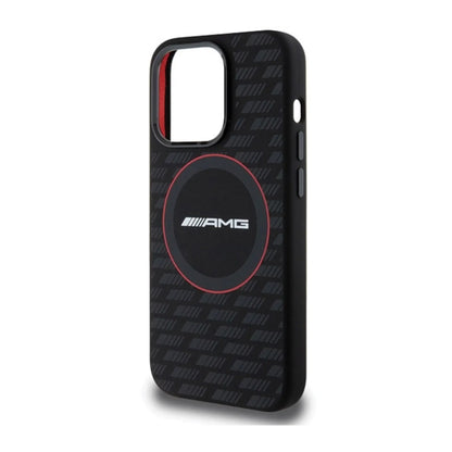 AMG Hülle Silikon Carbon Pattern MagSafe Schwarz – iPhone 15 Pro Max