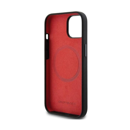 AMG Hülle Silikon Große Rauten MagSafe Schwarz – iPhone 15/14/13