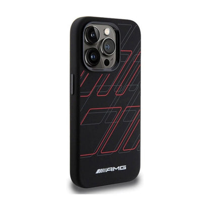 Mercedes-AMG Hülle Large Rhombuses MagSafe Schwarz – iPhone 15 Pro Max