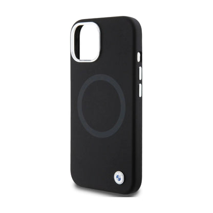 BMW Hülle Signature Liquid Silicone MagSafe Schwarz – iPhone 15