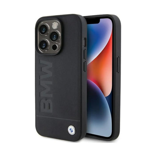 BMW BMHMP15XSLLBK Leather Case, Schwarz – iPhone 15 Pro Max