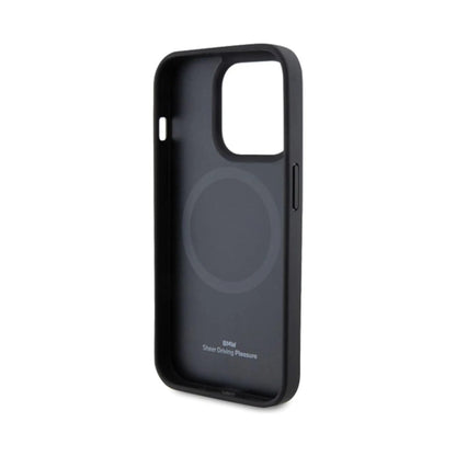 BMW BMHMP15XSLLBK Leather Case, Schwarz – iPhone 15 Pro Max