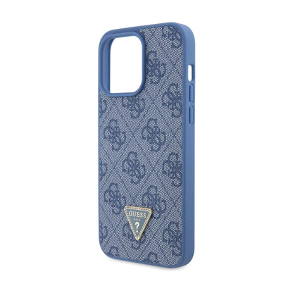 Guess Hülle 4G Triangle Strass Blau – iPhone 15 Pro Max