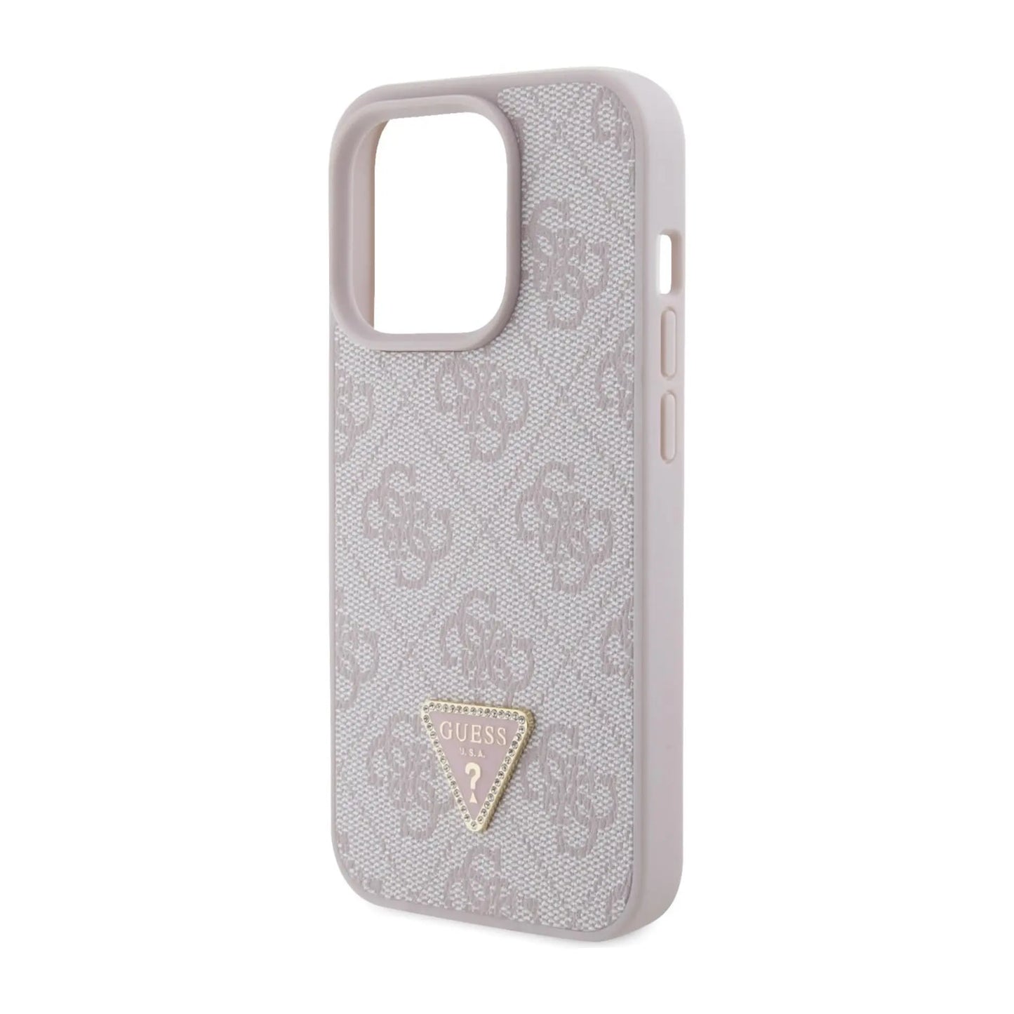 Guess Hülle 4G Triangle Strass Pink – iPhone 15 Pro