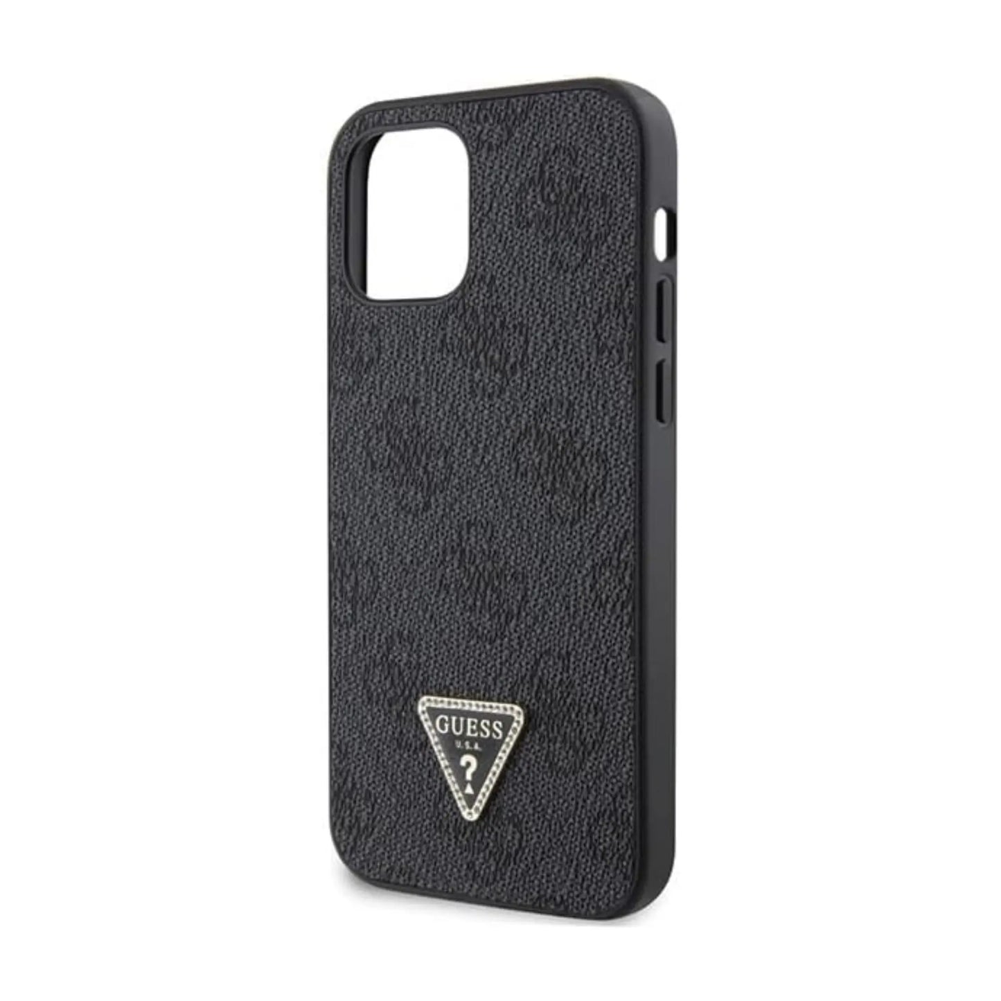 Guess Crossbody 4G Metal Logo Case, Schwarz – iPhone 12 / 12 Pro