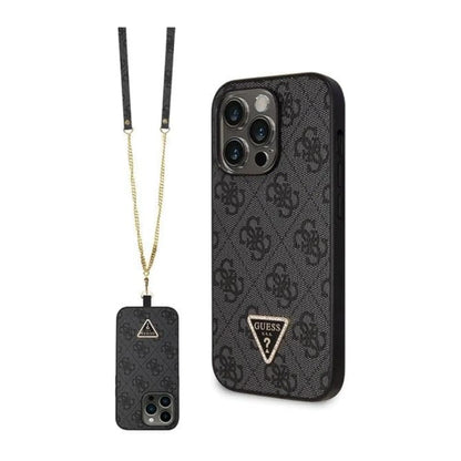 Guess Crossbody 4G Metal Logo Case, Schwarz – iPhone 14 Pro Max