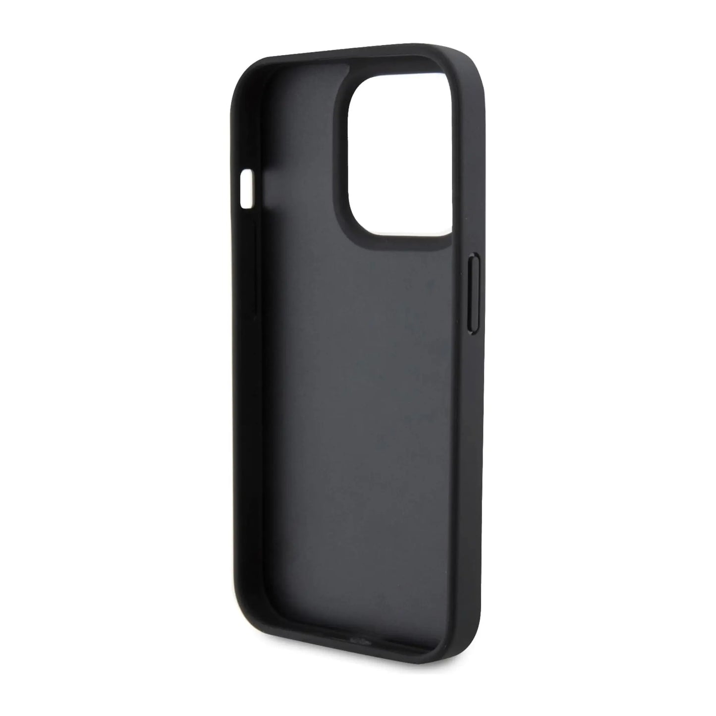 Guess iPhone 15 Pro Hülle, Schwarz – Crossbody 4G Metal Logo