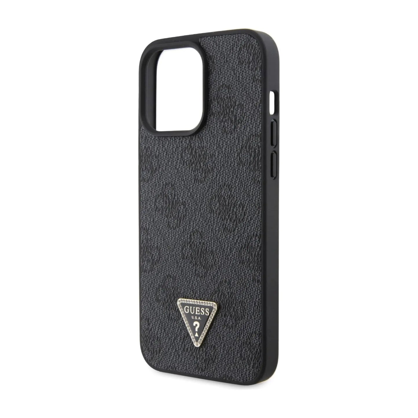 Guess GUHCP15XP4TDSCPK Crossbody 4G Metal Logo Case, Schwarz – iPhone 15 Pro Max