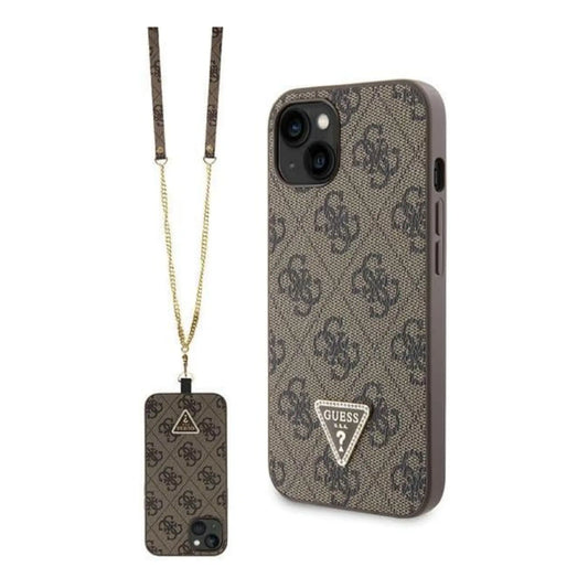 Guess Crossbody 4G Metal Logo, Braun - iPhone 14