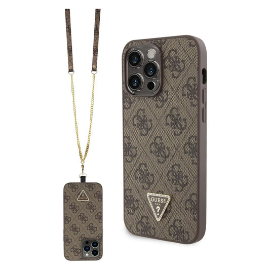Guess Crossbody 4G Metal Logo, Braun - iPhone 14 Pro Max