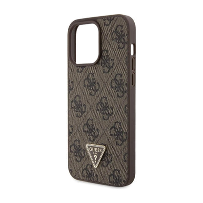 Guess GUHCP15XP4TDSCPW Crossbody 4G Metal Logo, Braun - iPhone 15 Pro Max
