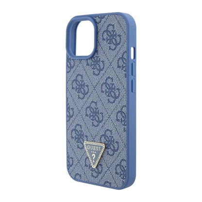 Guess Hülle Crossbody 4G Metal Logo Blau - iPhone 15