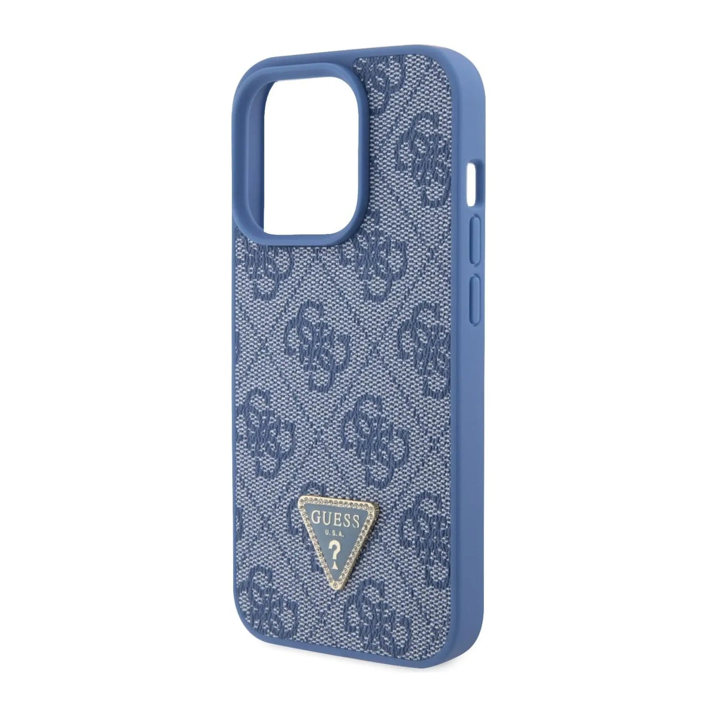 Guess Crossbody 4G Metal Logo, Blau - iPhone 15 Pro