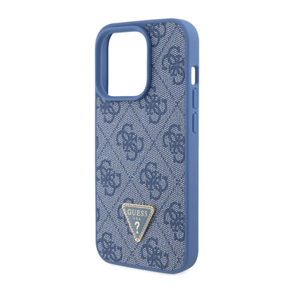 Guess Crossbody 4G Metal Logo, Blau - iPhone 15 Pro