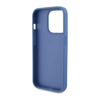 Guess Crossbody 4G Metal Logo, Blau - iPhone 15 Pro