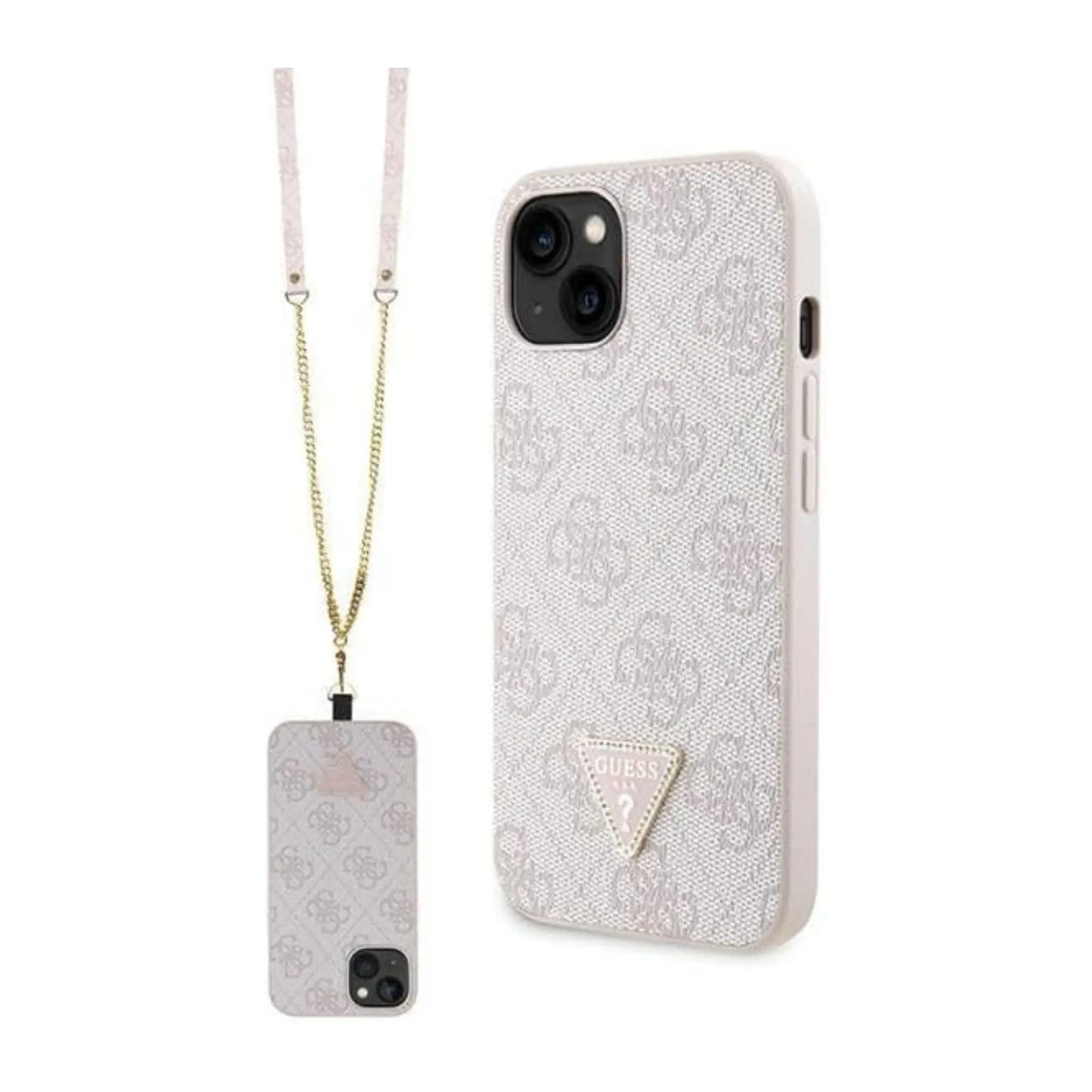 Guess GUHCP14SP4TDSCPP Crossbody 4G Metal Logo, Rosa - iPhone 13/14/15