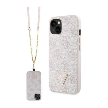 Guess GUHCP14SP4TDSCPP Crossbody 4G Metal Logo, Rosa - iPhone 13/14/15