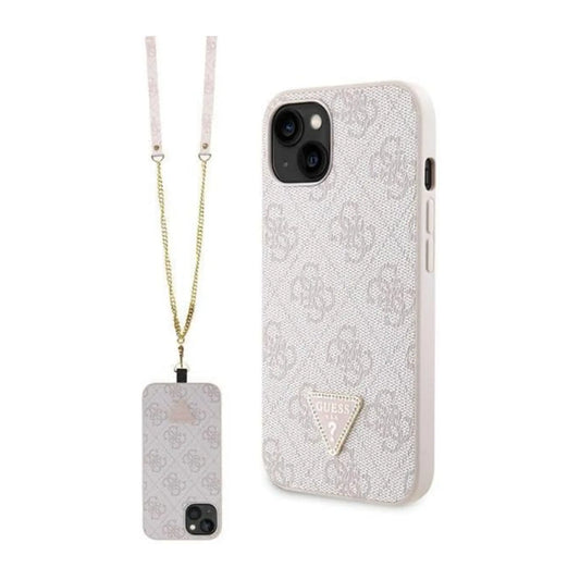 Guess GUHCP14SP4TDSCPP Crossbody 4G Metal Logo, Rosa - iPhone 13/14/15