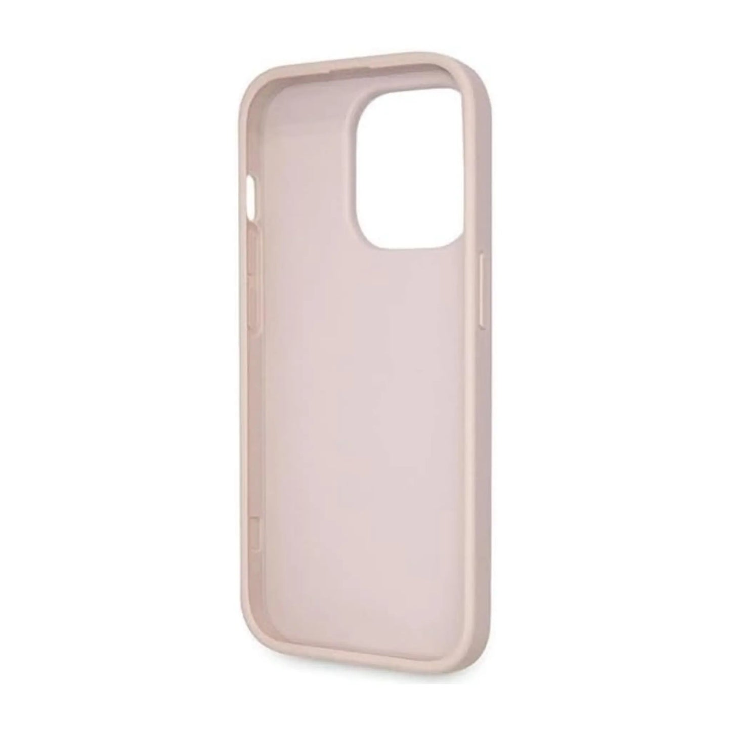 Guess iPhone 14 Pro Hülle, Pink – Crossbody 4G Metal Logo