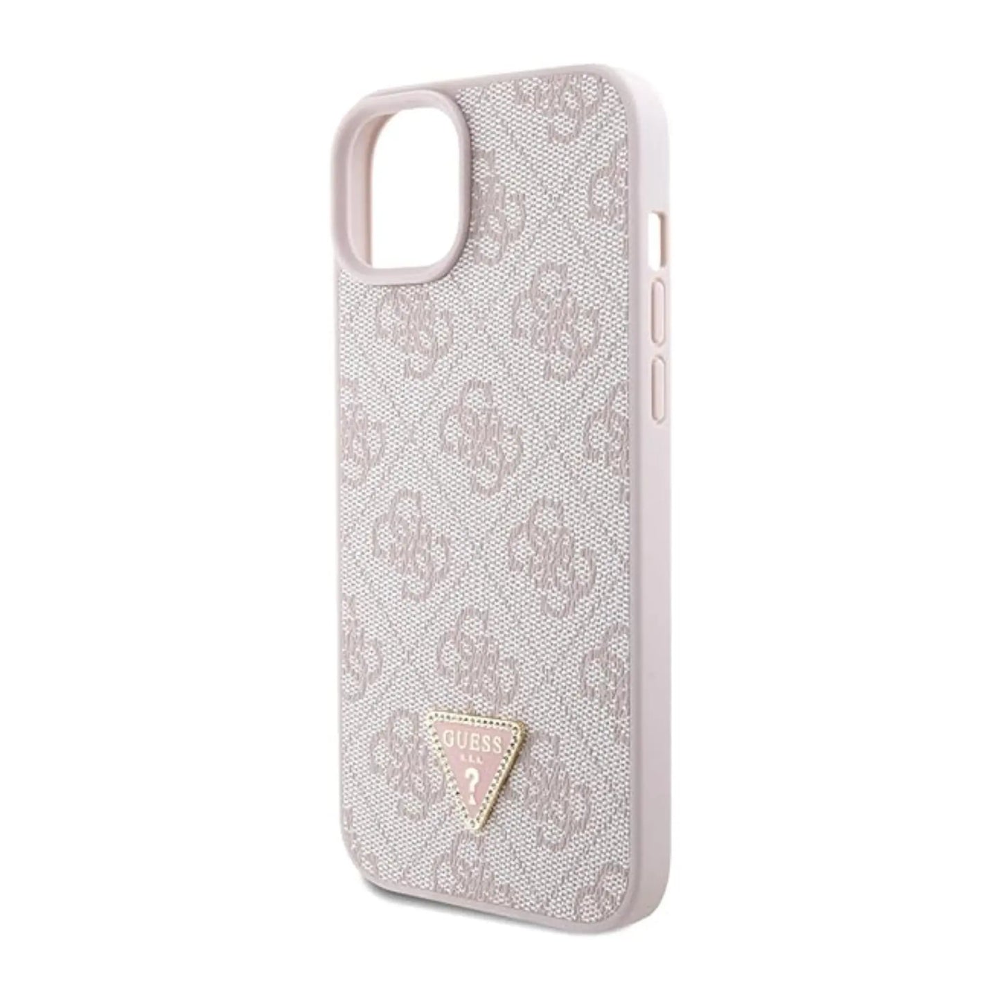Guess GUHCP15MP4TDSCPP Hülle Crossbody 4G Metal Logo Pink - iPhone 15 Plus