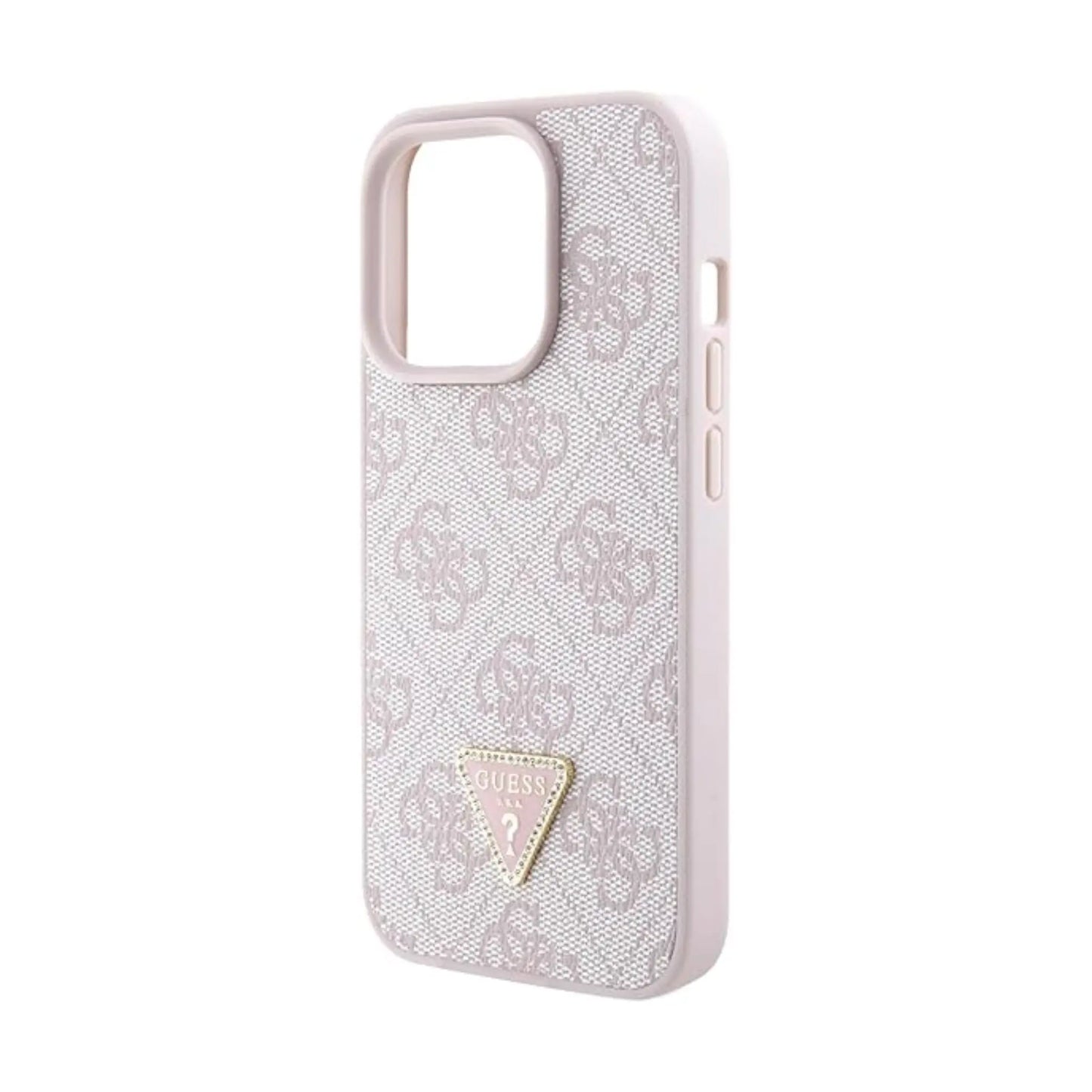 Guess Hülle Crossbody 4G Metal Logo Pink - iPhone 15 Pro