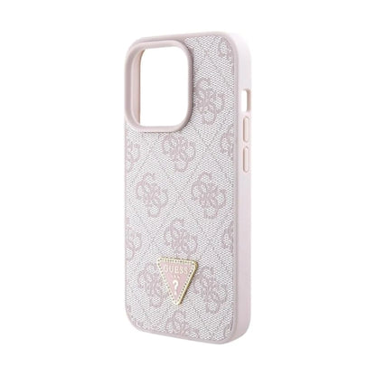 Guess Hülle Crossbody 4G Metal Logo Pink - iPhone 15 Pro