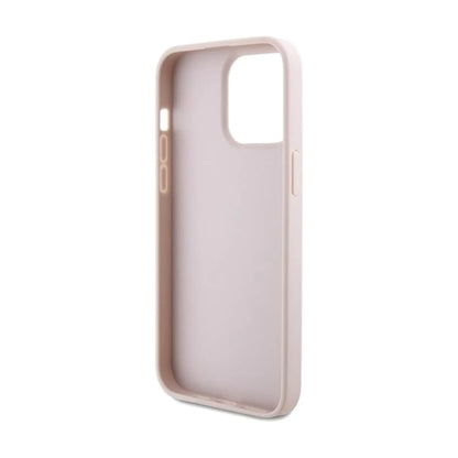 Guess GUHCP15XP4TDSCPP Hülle Crossbody 4G Metal Logo Pink - iPhone 15 Pro Max