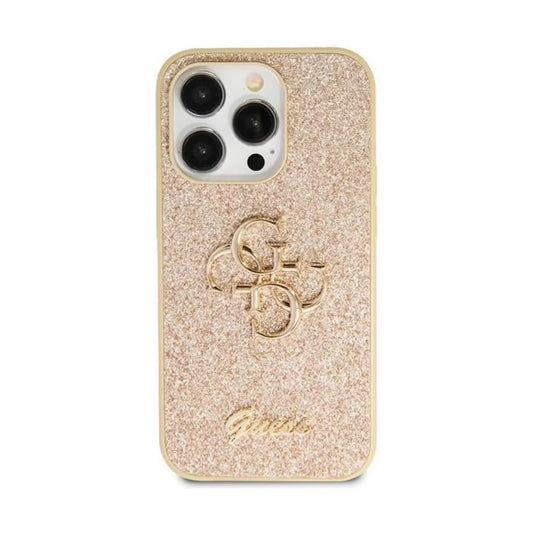 Guess Glitter Script Big 4G, Gold - iPhone 13 Pro Max