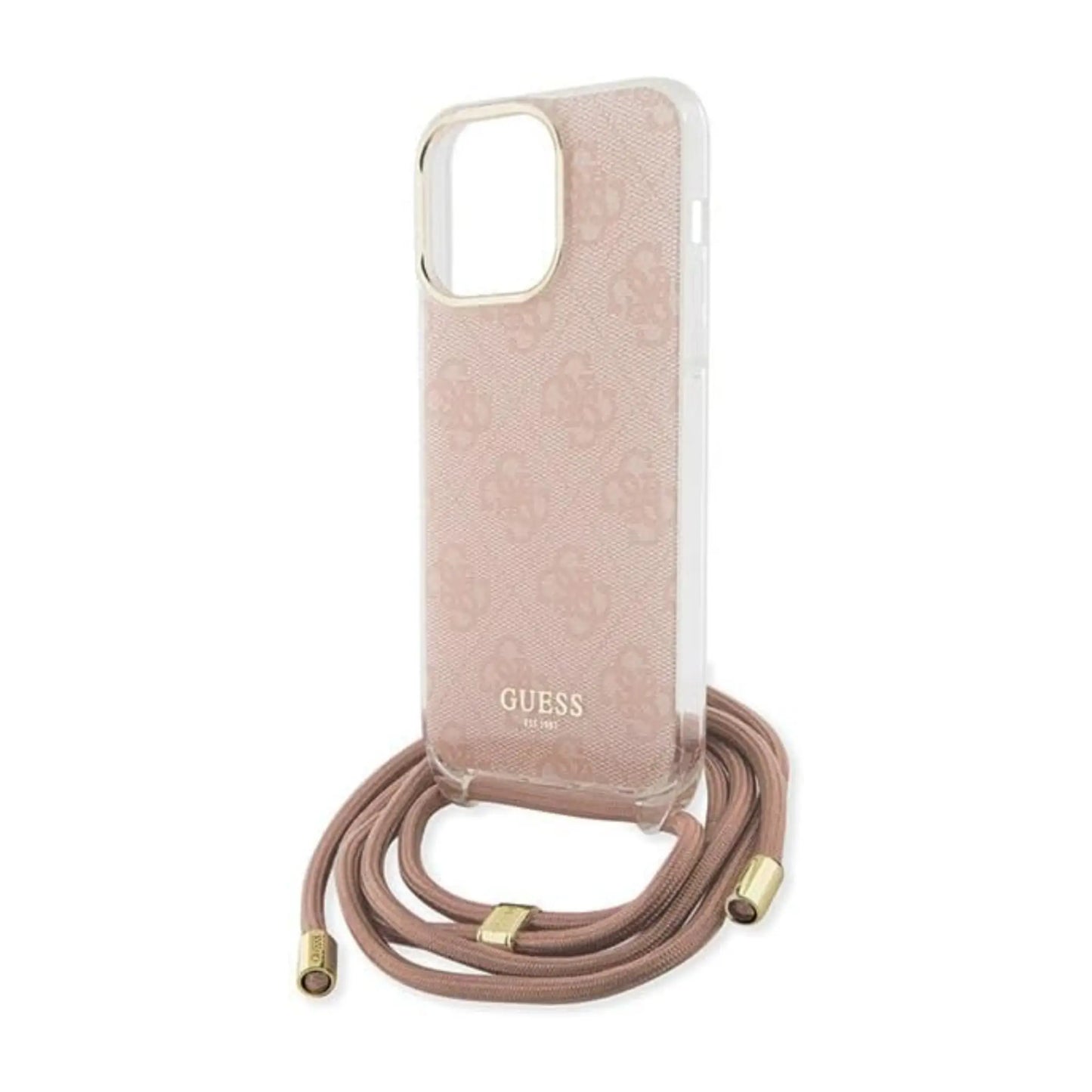 Guess Crossbody Cord 4G Print Hülle – iPhone 15 Pro Pink