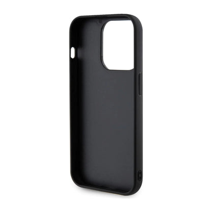 Guess Hülle Quilted Metal Logo Schwarz – iPhone 15 Pro