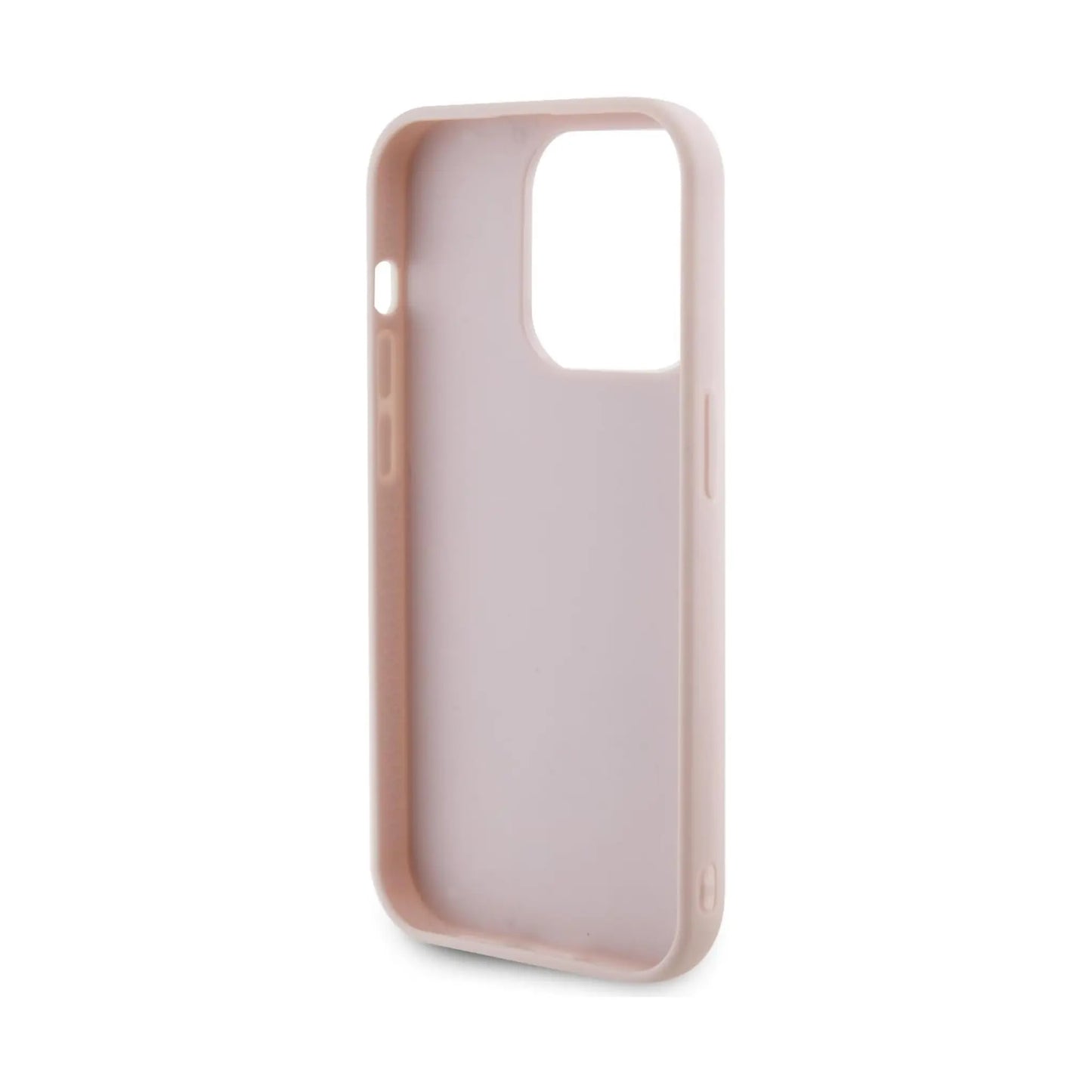 Guess Quilted Metal Logo Hülle Pink – iPhone 15 Pro