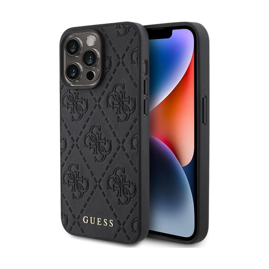 Guess iPhone 15 Pro Max Back cover case - Quilted 4G classic - Black