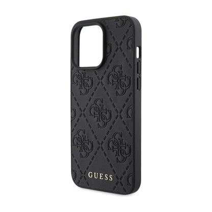 Guess iPhone 15 Pro Max Back cover case - Quilted 4G classic - Black