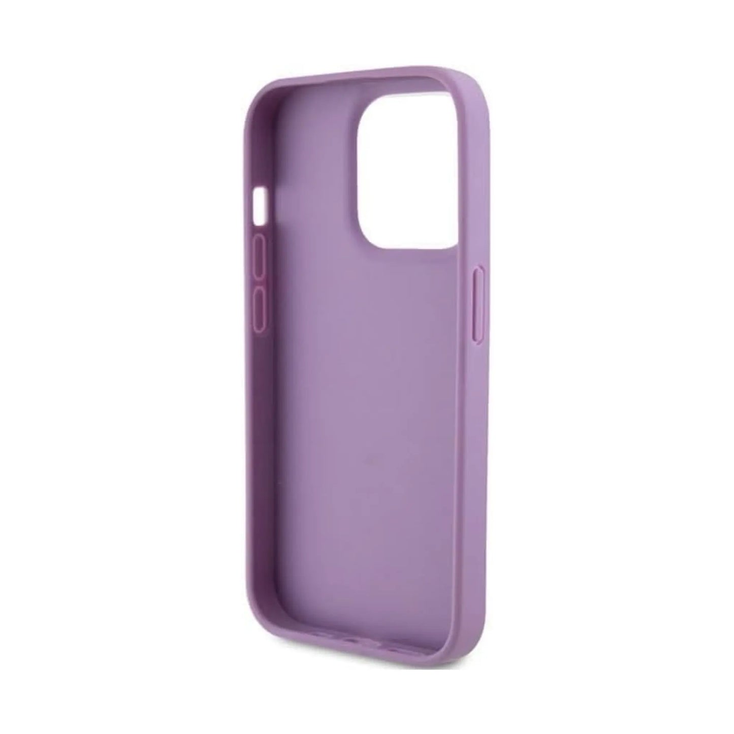 Guess Hülle Leder 4G Stamped Lila - iPhone 15 Pro Max