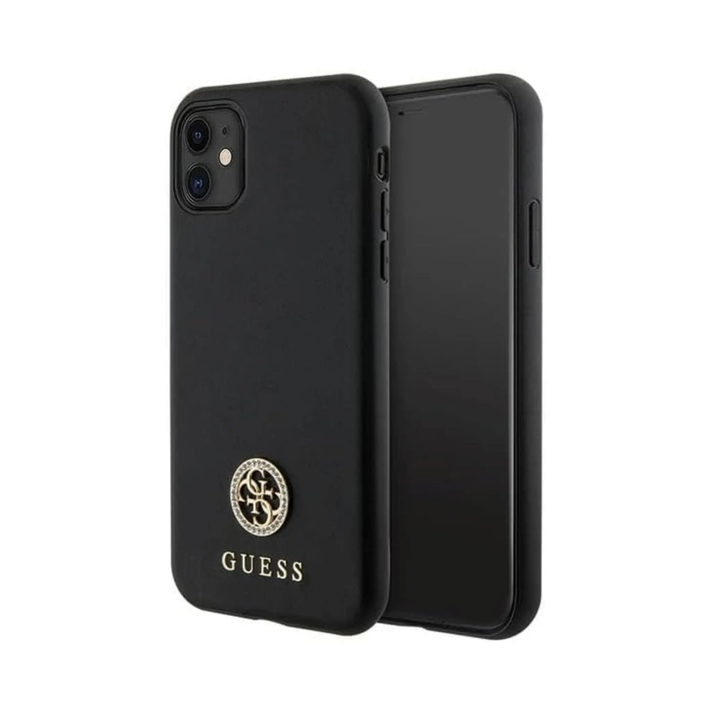 Guess GUHCN61PS4DGPK Hardcase Strass Metall Logo, Schwarz - iPhone 11 / XR