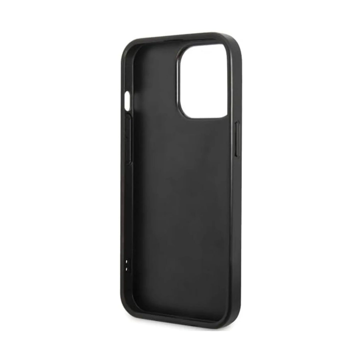 Guess GUHCP13XPS4DGPK Hardcase Strass Metall Logo, Schwarz - iPhone 13 Pro Max