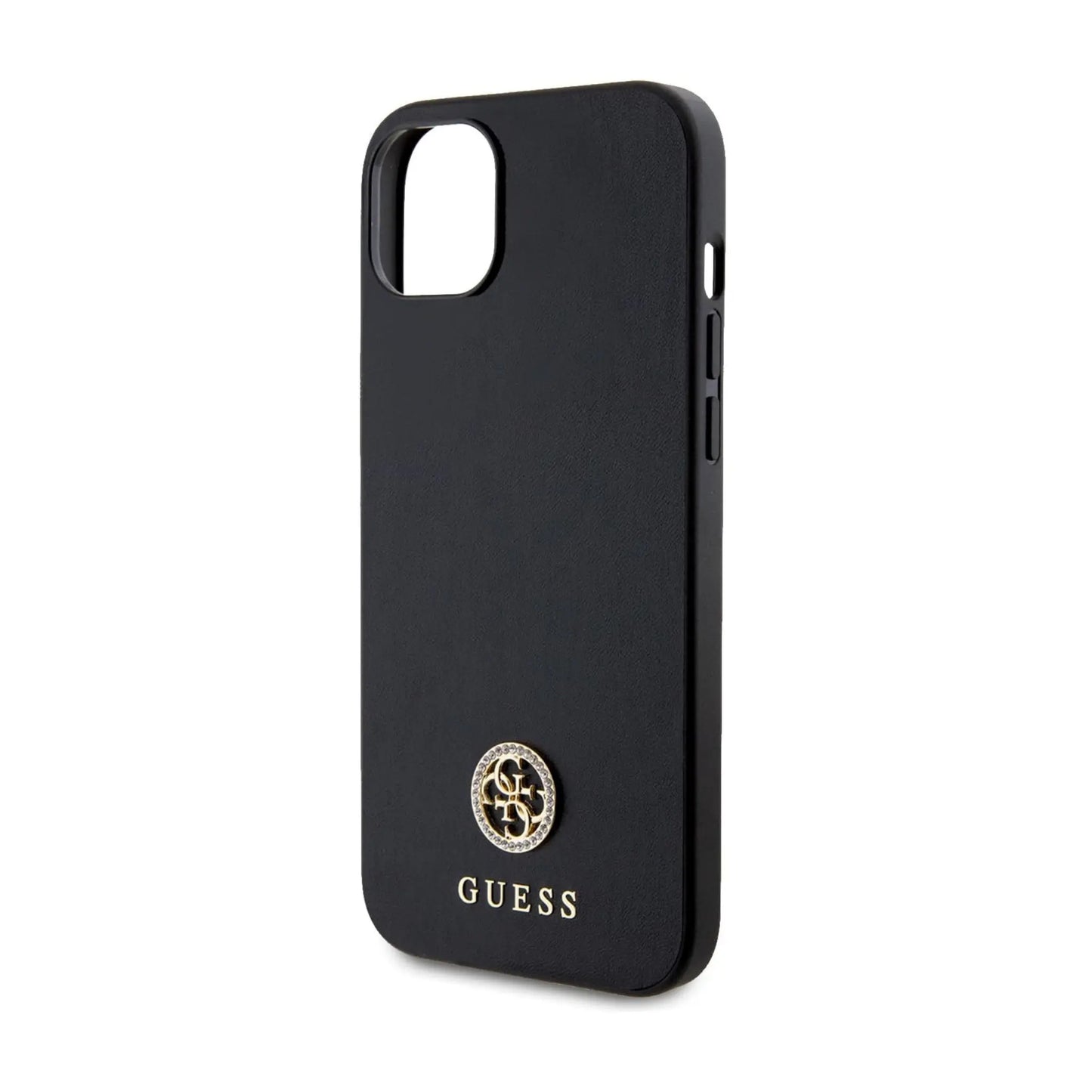 Guess 4G Strass Metall Logo, Schwarz - iPhone 15 Plus