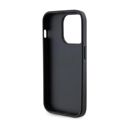 Guess GUHCP15XPS4DGPK Hardcase Strass Metall Logo, Schwarz - iPhone 15 Pro Max