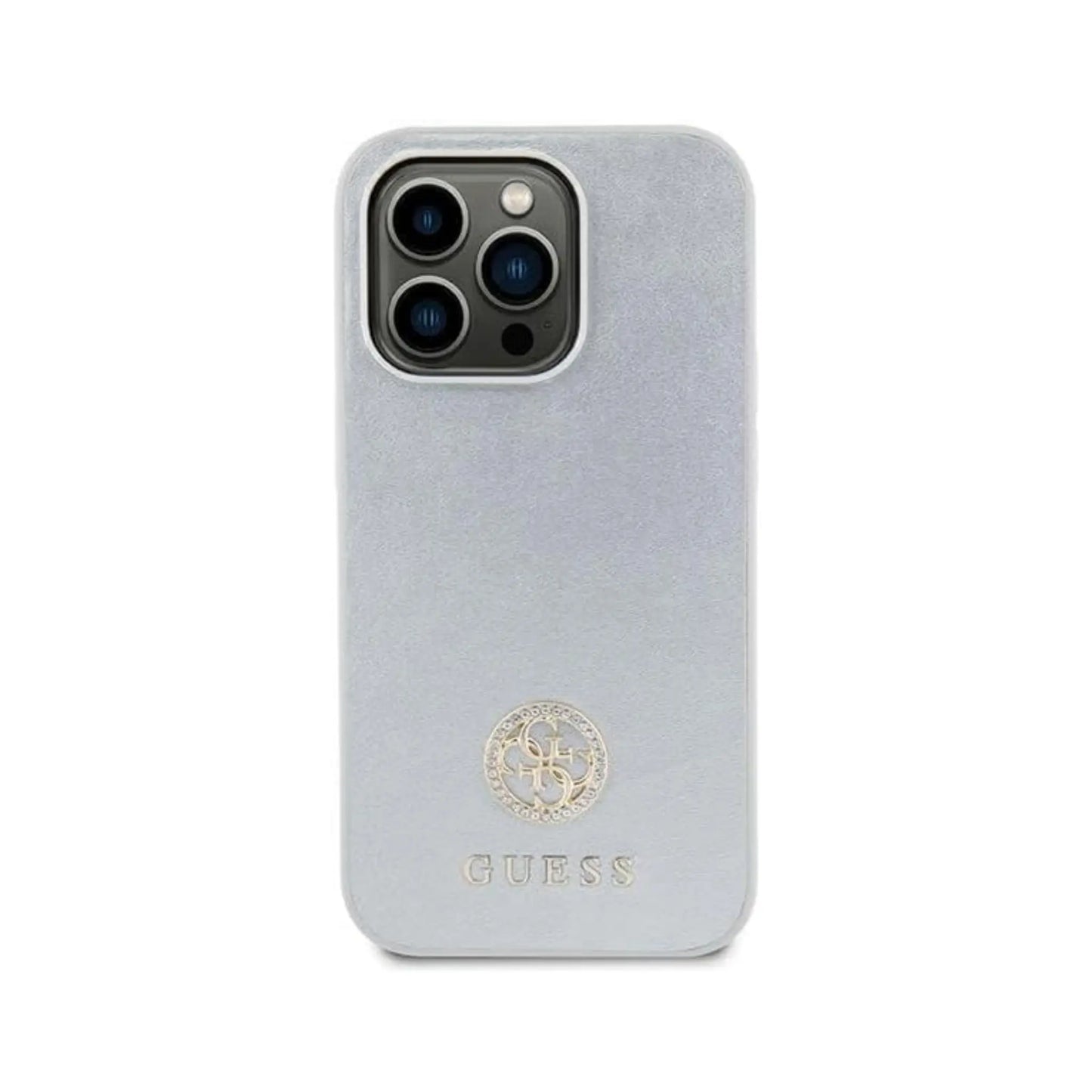 Guess 4G Strass Metall Logo, Silber - iPhone 15 Plus