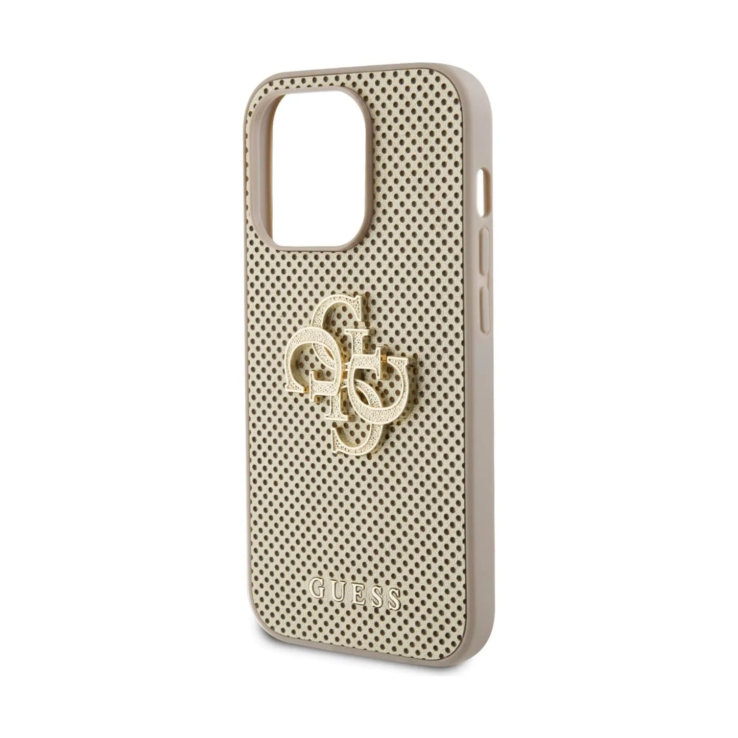 Guess Hülle Perforated 4G Glitter Gold - iPhone 15 Pro Max