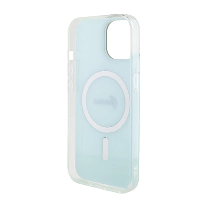 Guess Hülle GUHMP15SHITSQ Schillernd MagSafe Türkis - iPhone 15